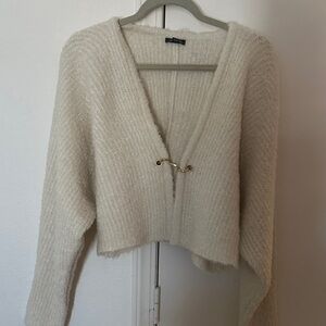 Wild Fable Cream Cardigan with Gold Accent